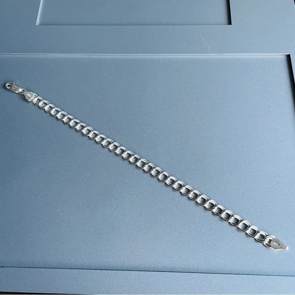 Double Link Interlocking Circles Sterling Silver Chain Italian Charm Bra… - Picture 4 of 8